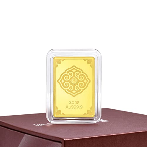 Chow Sang Sang 999.9 24K Gold Chinese Gifting Collection Price-by-Weight 19.98g Gold Dragon Bullion Ingot for Women & Men 938449