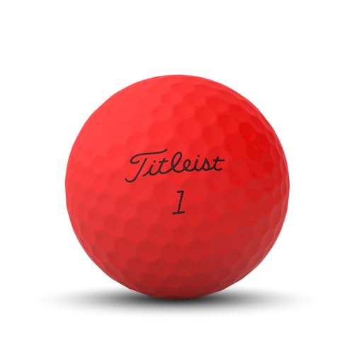 Titleist TruFeel Golf Balls, Matte Red (One Dozen)