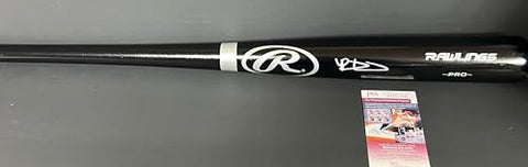 Riley Greene Detroit Tigers Autographed Signed Black Baseball Bat JSA Witness COA