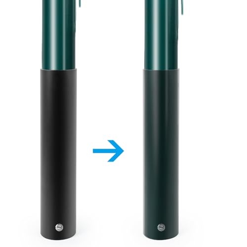 Aoneky Tennis Post Anchors (Pair) - Heavy Duty Round Steel Ground Sleeves for 2-7/8" OD Posts - Pickleball & Volleyball Pole Base - 15.7" Powder Coated