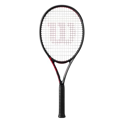 Wilson Clash 100 V3 Strung Adult Performance Tennis Racket - Grip Size 3-4 3/8", Strung with Sensation 16 Natural at Mid Range Tension