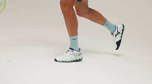 Mizuno Wave Enforce Tour 2 AC Men's Tennis Shoe, All Court Shoe, White-Black, US Mens 10.5
