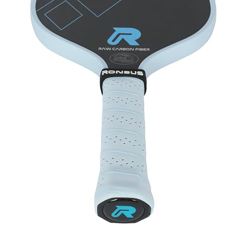 Ronbus R1.16/R2.16/R3.16 Raw Toray T700 Carbon Fiber Pickleball Paddle with 16 mm Polypropylene Honeycomb Core (R3.16Blue)