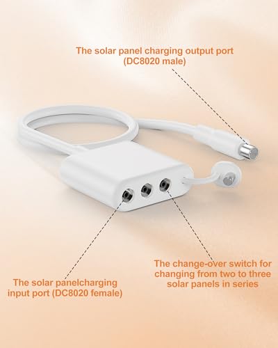 VHBW Solar Panel Connector compatible with Jackery Explorer 2000 Pro and SolarSaga 200W Panels, 1-Male to 3-Female Adapter Connecting 2 or 3 Panels, Compatible with Jackery Solar Generator Accessories