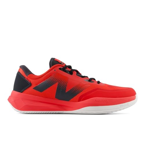 New Balance Men's FuelCell 796 V4 Hard Court Tennis Shoe, Team Red/Phantom/Silver, 7.5 W