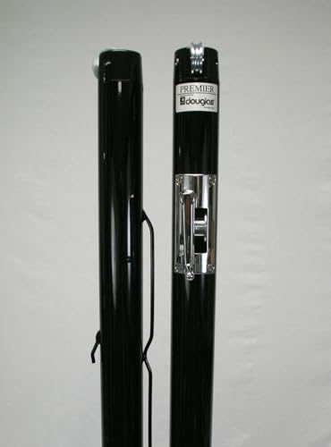 Douglas Premier XS-36 Pickleball & Junior Tennis Posts - Permanent Court Kit – 2-7/8" OD, Round, Internal Wind, Black - Optional Ground Sleeves