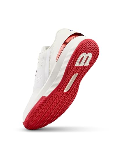 WILSON Intrigue Pro Women's Tennis Shoe -Tofu/Red, Size 9.5 US