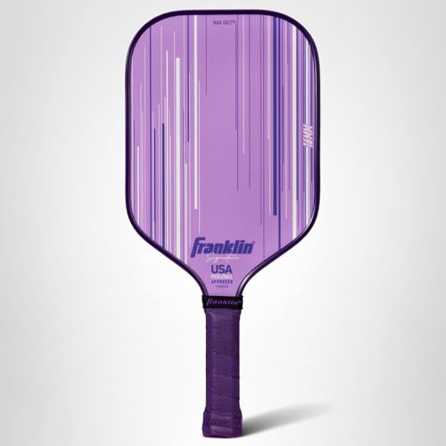 Franklin Sports Pro Pickleball Paddles - Signature Series Pro Pickleball Paddle with MaxGrit Surface - USA Pickleball (USAPA) Approved Tournament Pickleball Paddle - 16mm Polypropylene Core - Lilac