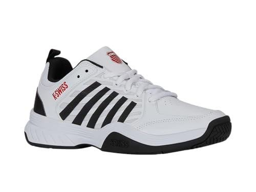 K-Swiss Men's Court Express 2 Tennis Shoe, White/Black/Mars Red, 11 M