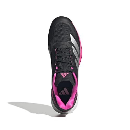 Adidas Men's Defiant Speed 2 Tennis, Black/Silver Metallic/Lucid Pink, 10