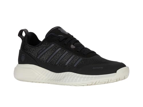 K-Swiss Women's Ultra Court Pickleball Shoe, Black/Snow White/Asphalt, 9 M