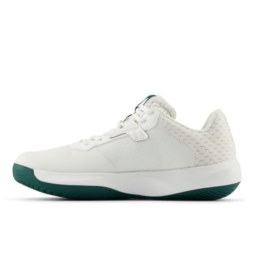 New Balance Women's 696 V6 Tennis Shoe, White/Marsh Green, 10 M