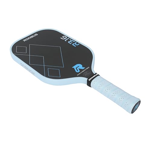 Ronbus R1.16/R2.16/R3.16 Raw Toray T700 Carbon Fiber Pickleball Paddle with 16 mm Polypropylene Honeycomb Core (R3.16Blue)