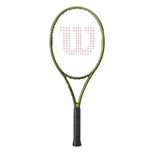 Blade Racket Color:green Wilson Blade Feel 103 Tennis Racket - Green, Grip Size 3-4 3/8