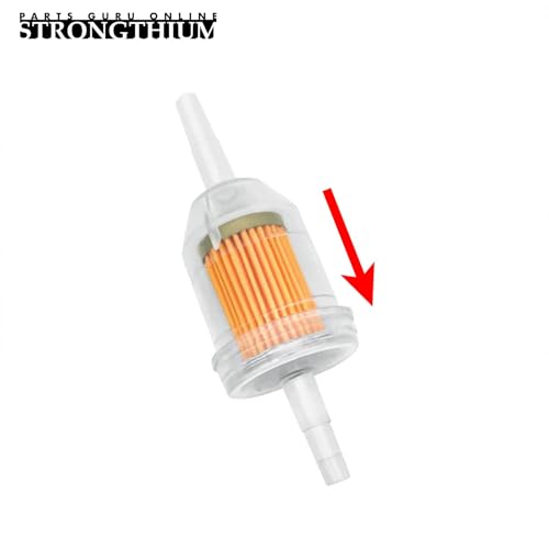 Strongthium 1/4" Inline Fuel Gas Filters with Magnet for Kawasaki Kohler Briggs & Stratton Lawn Mowers Small Tractors Tillers Garden Equipment Snowmobiles Go Karts 4 Pack