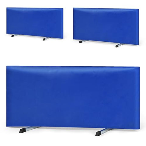 bimiti 3 Pack Pickleball Ball Barrier - Portable Indoor/Outdoor Court Dividers & Edge Guards, Brandable Court Marking Kit with Non-Slip Design for Pickleball Courts (Blue)