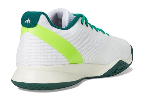 Adidas Men's Courtflash Pickleball, White/Black/Collegiate Green, 9