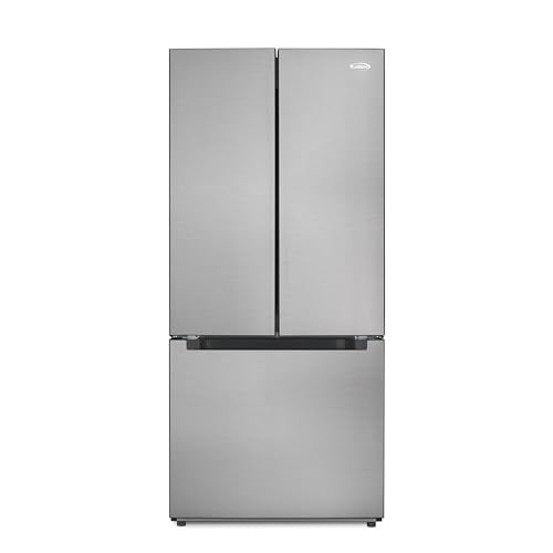 KoolMore 30-Inch and 18.5 cu. ft. Counter Depth French Door Refrigerator with Three Doors and Deep Freezer in Stainless-Steel (KM-RERFDSS-18C)