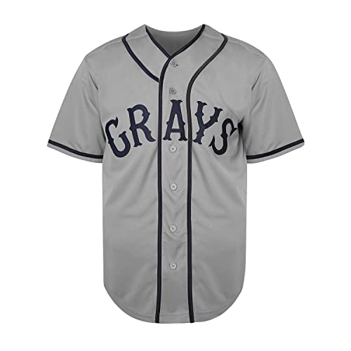Men's Josh Gibson Jersey,20 Homestead Grays Negro National League Baseball Jersey,Stitched Sports Fan Shirt S-3XL(20 Grey,Small)