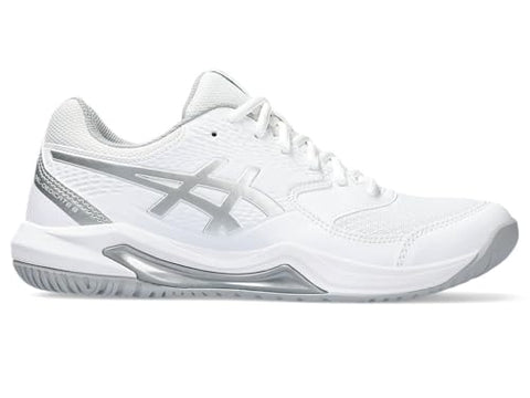 ASICS Women's Gel-Dedicate 8 Tennis Shoes, 9, White/Pure Silver