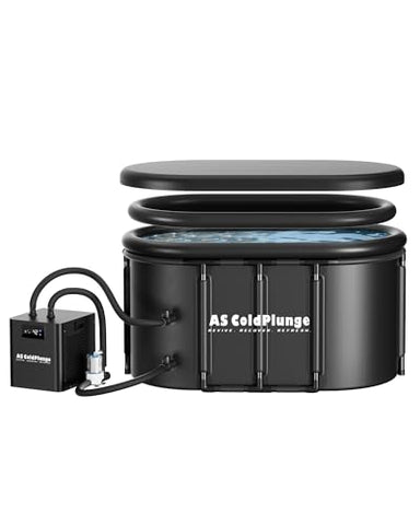 AS ColdPlunge Ice Bath Chiller & Cold Plunge Tub Kit, 1/3HP Cold Plunge Chiller with External Pump & Filter, XXL 148Gal Upgraded Ice Pod, Cold Plunge Tub with Water Chiller for Cold Therapy Recovery