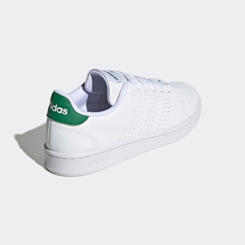 adidas Men's Advantage Racquetball Shoe, White/White/Green, 9