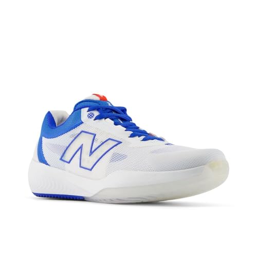 New Balance Women's FuelCell 996 V6 Tennis Shoe, White/Navy, 8 M