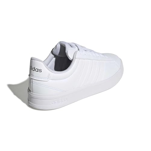 adidas Women's Grand Court, White/Iron Metallic, 7.5