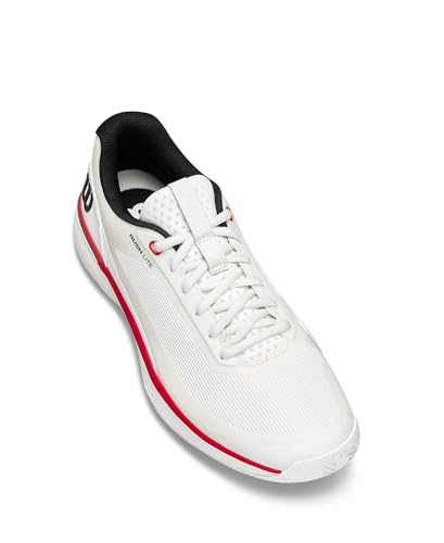WILSON Rush Lite 5 Men's Tennis Shoe - White/Black/Infrared, Size 10