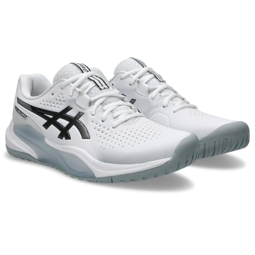 ASICS Men's Gel-Challenger 15 Tennis Shoes, 9.5, White/Gunmetal