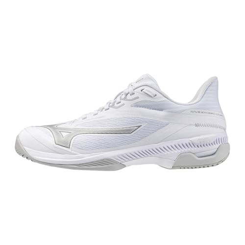Mizuno Wave Exceed Court AC Women's Racquet Sports Shoes, White-Ultimate Grey, US Womens 10.5