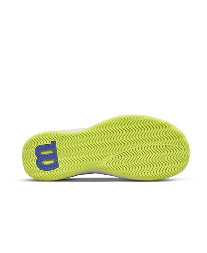 WILSON Intrigue Lite Women's Tennis Shoe - White/Amparo Blue/Safety Yellow, Size 9.5 US