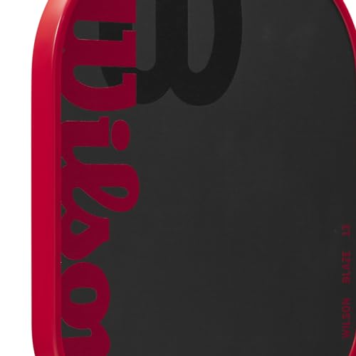 WILSON Blaze 13mm Pickleball Paddle - Grip Size 2-4 1/4", Black/Red