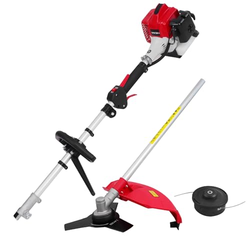 AMERISUN 25.4cc Weed Wacker Gas, 3-in-1 String Trimmer/Edger 16-Inch, 10-Inch Brush Cutter for Garden Edging & Lawn Care（AM4532）