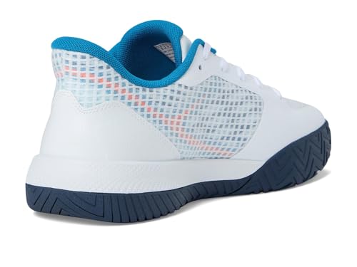 Skechers Men's Viper Court Pro Pickleball Sneaker, White/Turquoise, 10
