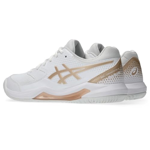 ASICS Women's Gel-Dedicate 8 Pickleball Shoes, 8.5, White/Champagne