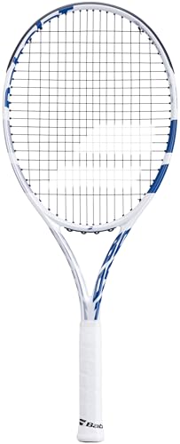 Babolat Boost Drive Wimbledon Strung Tennis Racquet (White/Blue) (4 1/8" Grip)