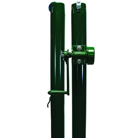 SW-36 Deluxe Pickleball Posts by Douglas 2-7/8" OD (Green), 36" Above Ground and Round Galvanized Sleeves Included
