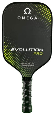 Engage Pickleball Omega Evolution Pro Pickleball Paddle - Pickleball Paddles with Thick Polymer Core - USAPA Approved Pickleball Paddles Pickleball Rackets for Adults (Black and Green)