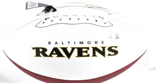 Zay Flowers Autographed Baltimore Ravens Logo Football - Beckett W Hologram - Autographed Footballs