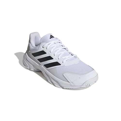Adidas Men's CourtJam Control 3, White/Black/Grey, 11.5