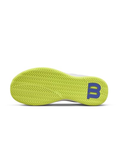 WILSON Intrigue Lite Women's Tennis Shoe - White/Amparo Blue/Safety Yellow, Size 10 US