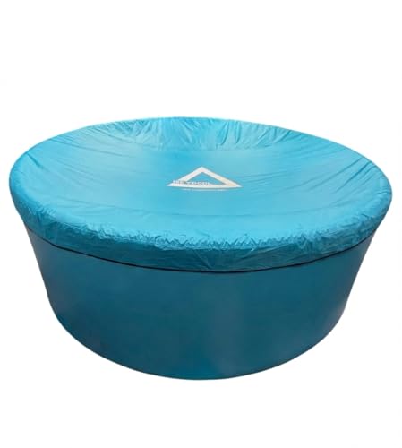 ISKYPOOL 9ft Compact Drop Stitch Pool – Rigid Hard-Wall Mini Swimming Pool for Kids & Patios – Deep 40" Design – Durable & Pet Friendly (Dia 9ft x 3.3ft)