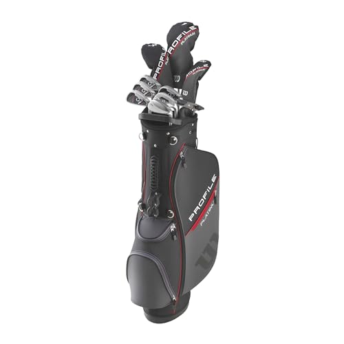 WILSON Golf Profile Platinum Package Set, Men's Right Handed, Regular Carry , Grey/Black