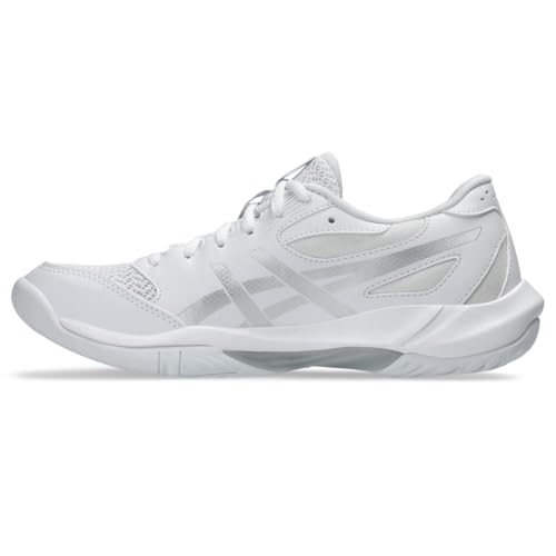ASICS Women's Gel-Rocket 12 Volleyball Shoes, 8.5, White/Pure Silver