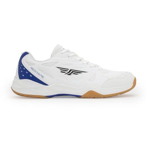 Red Tape Men's White Athletic Sneaker Lightweight Casual Shoes for Pickleball, Racquetball, Walking, Travel, Outdoor Adventure & Daily Sports Soft Insole, Non-Slip Rubber Sole, Breathable Mesh Comfort
