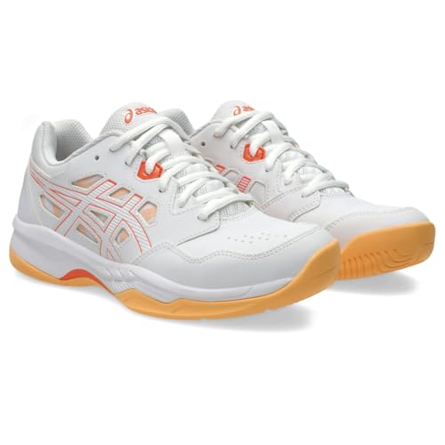 ASICS Women's Gel-RENMA Pickleball Shoes, 8.5, White/Vivid Coral