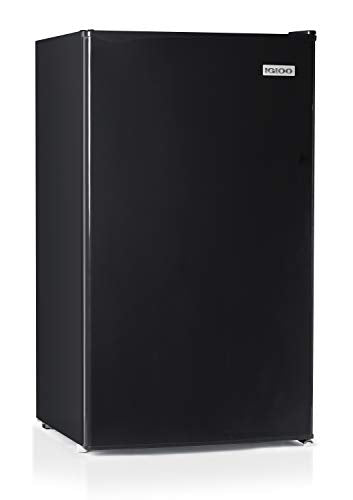 Igloo 3.2 Cu.Ft. Single Door Compact Refrigerator with Freezer - Slide Out Glass Shelf, Perfect for Homes, Offices, Dorms - Black