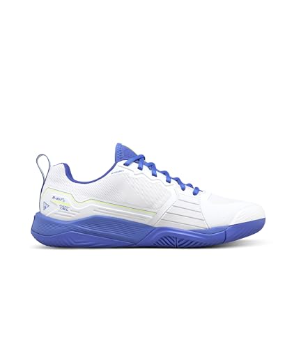 WILSON Rush Pro 4.5 Men's Tennis Shoe - White/Amparo Blue/Safety Yellow, Size 9.5 US