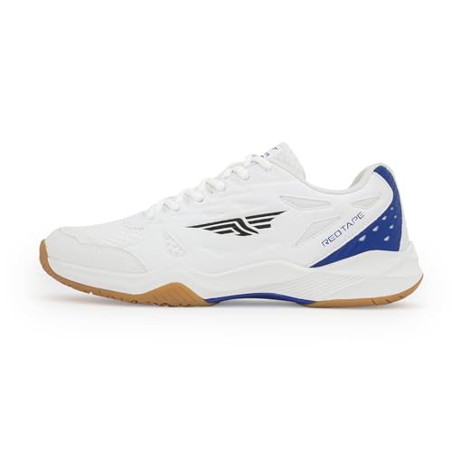 Red Tape Men's White Athletic Sneaker Lightweight Casual Shoes for Pickleball, Racquetball, Walking, Travel, Outdoor Adventure & Daily Sports Soft Insole, Non-Slip Rubber Sole, Breathable Mesh Comfort
